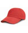 RC24P Low Profile Heavy Brushed Cotton Cap With Sandwich Peak Red / Black colour image